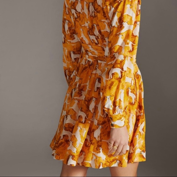 Maeve Mini Shirt dress Anthropologie dog print new with tags sold out xtra small - Picture 3 of 10
